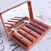 6 Pcs Heng Feng Matte Lipstick With Mirror